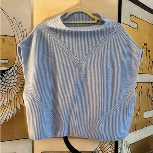 Anthropologie Cashmire Ezra Soft Blue Knit Vest